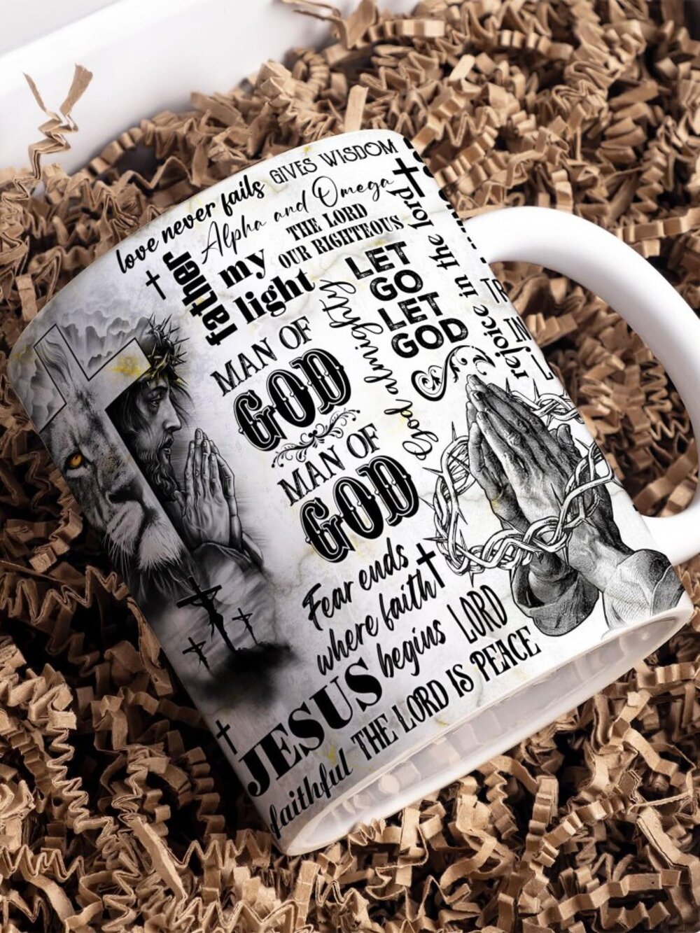 Man Of God Mug, Religious Bible Verse Mug, Coffee Cup, Christian Coffee Cup